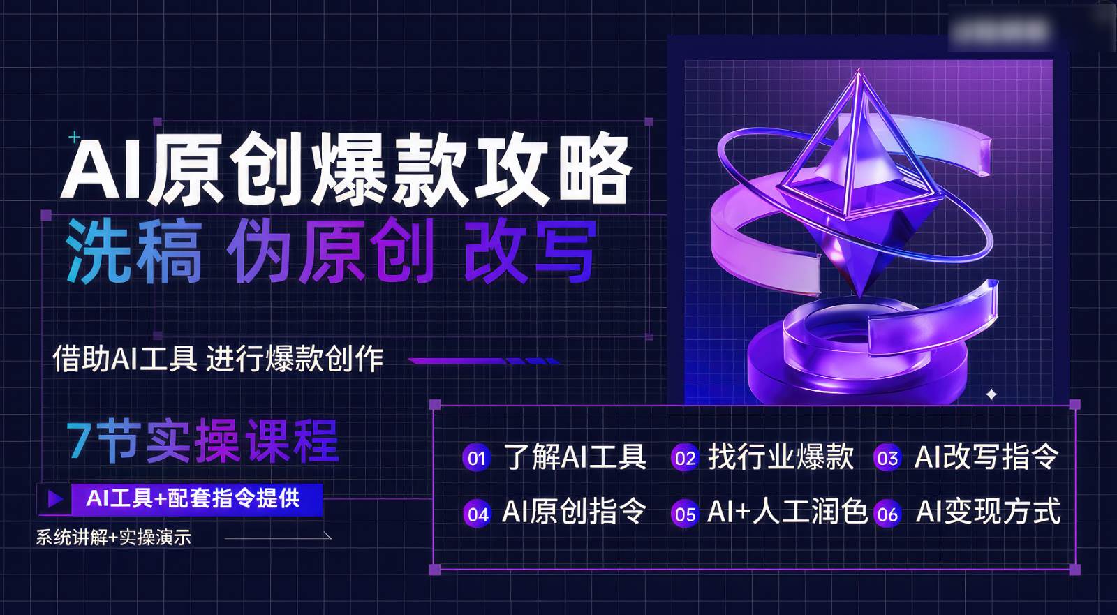 AI原创爆款攻略，洗稿改写伪原创必备，轻松创作10万+爆款文案-领学通