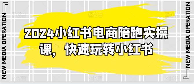 2024小红书电商陪跑实操课，快速玩转小红书，超过20节精细化课程-领学通