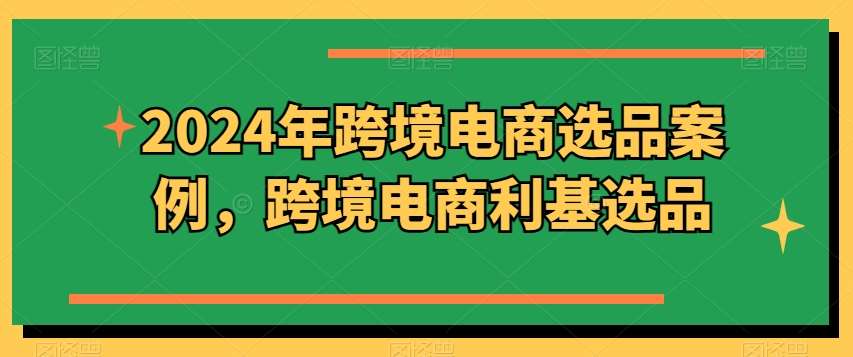 2024年跨境电商选品案例，跨境电商利基选品-领学通