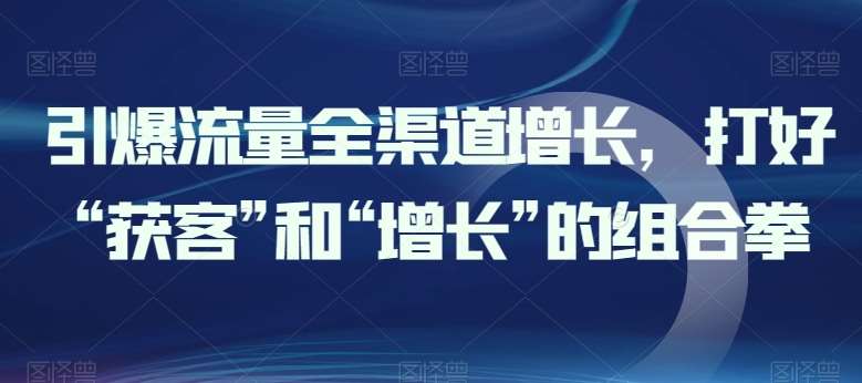 引爆流量全渠道增长，打好“获客”和“增长”的组合拳-领学通