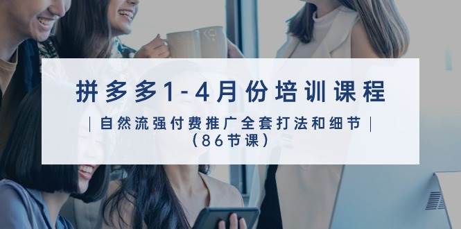 （10495期）拼多多1-4月份培训课程，自然流强付费推广全套打法和细节（86节课）-领学通