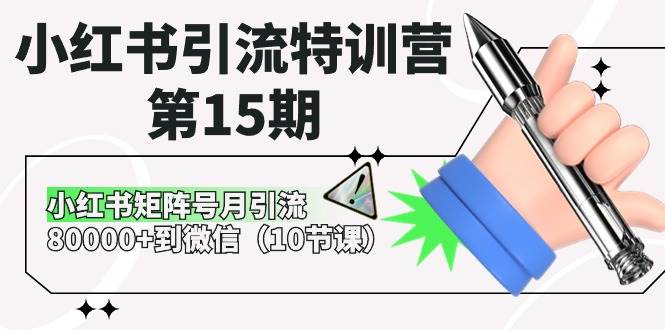 小红书引流特训营第15期，小红书矩阵号月引流80000+到微信（10节课）-领学通