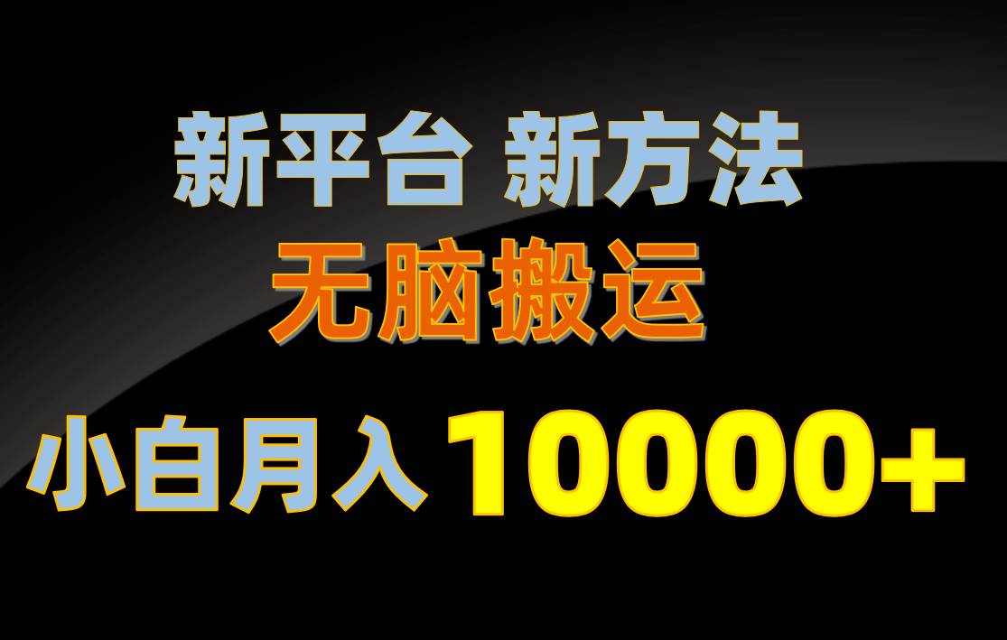 （10605期）新平台新方法，无脑搬运，月赚10000+，小白轻松上手不动脑-领学通
