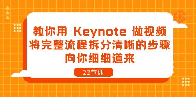 教你用Keynote做视频，将完整流程拆分清晰的步骤，向你细细道来（22节课）-领学通