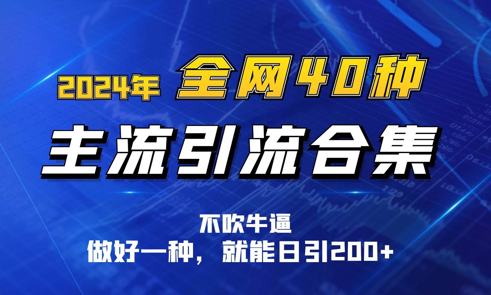 2024年全网40种暴力引流合计，做好一样就能日引100+-领学通