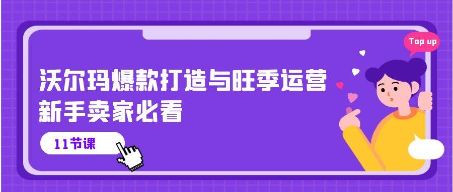 （10660期）沃尔玛 爆款打造与旺季运营，新手卖家必看（11节视频课）-领学通