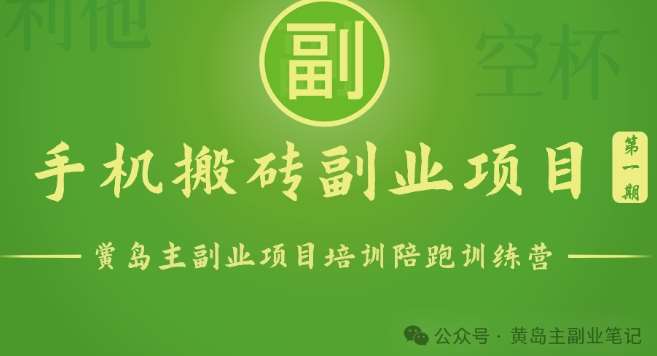 手机搬砖小副业项目训练营1.0，实测1小时收益50+，一部手机轻松日入100+-领学通