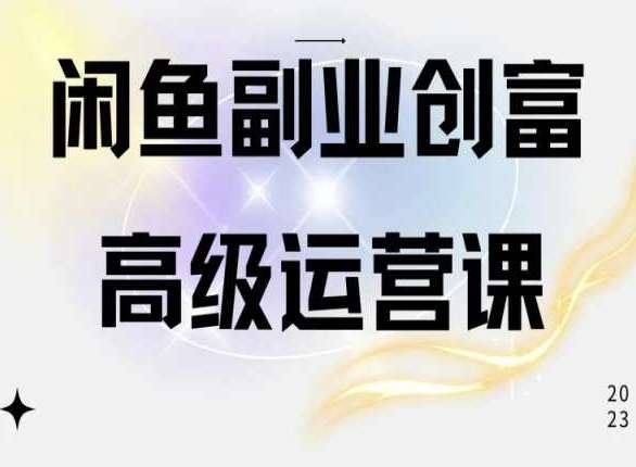 闲鱼电商运营高级课程，一部手机学会闲鱼开店赚钱-领学通