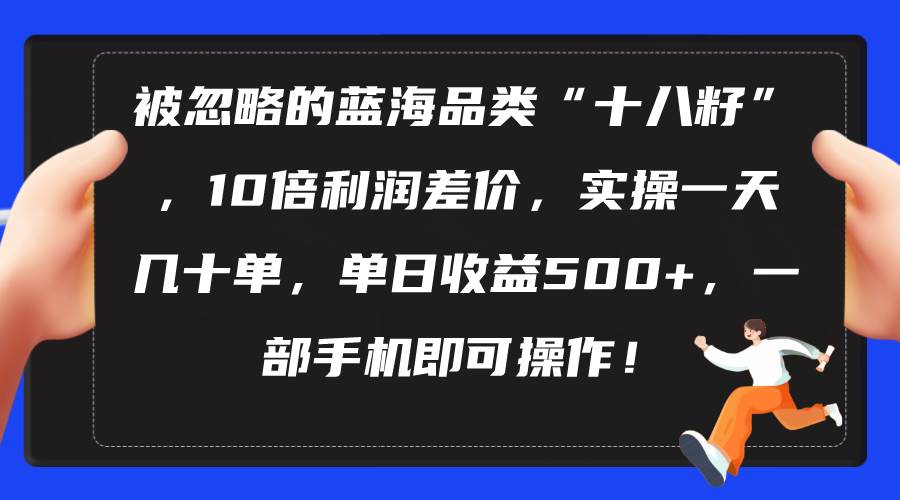 （10696期）被忽略的蓝海品类“十八籽”，10倍利润差价，实操一天几十单 单日收益500+-领学通