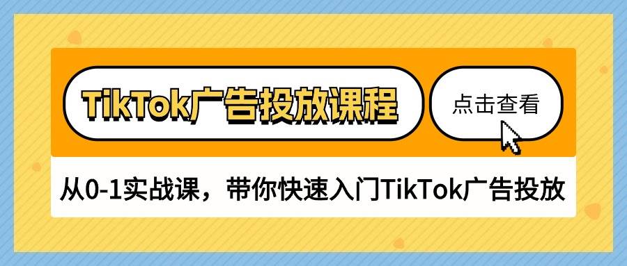 （10731期）TikTok广告投放课程，从0-1实战课，带你快速入门TikTok广告投放（30节课）-领学通