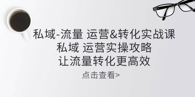 私域流量运营&转化实操课：私域运营实操攻略，让流量转化更高效-领学通