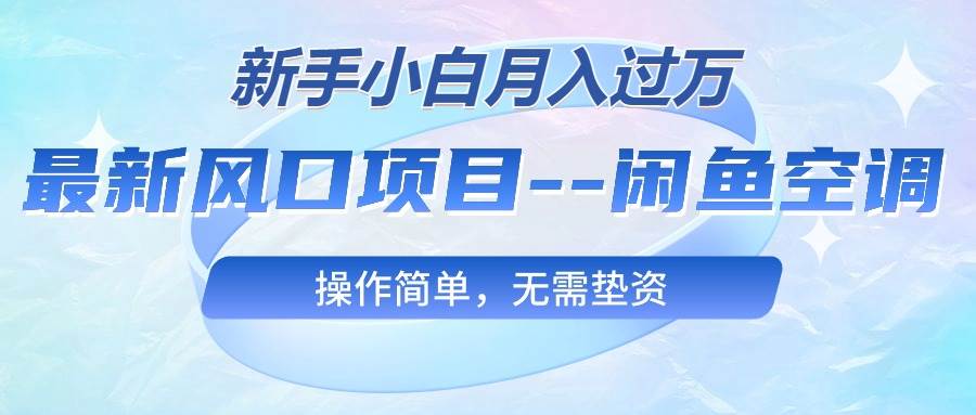（10767期）最新风口项目—闲鱼空调，新手小白月入过万，操作简单，无需垫资-领学通