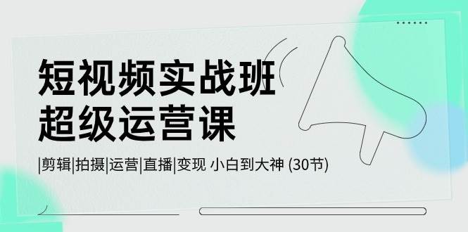 （10836期）短视频实战班-超级运营课，|剪辑|拍摄|运营|直播|变现 小白到大神 (30节)-领学通