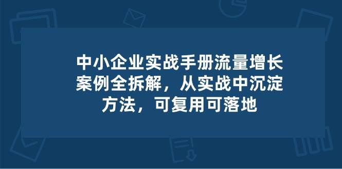 （10889期）中小 企业 实操手册-流量增长案例拆解，从实操中沉淀方法，可复用可落地-领学通