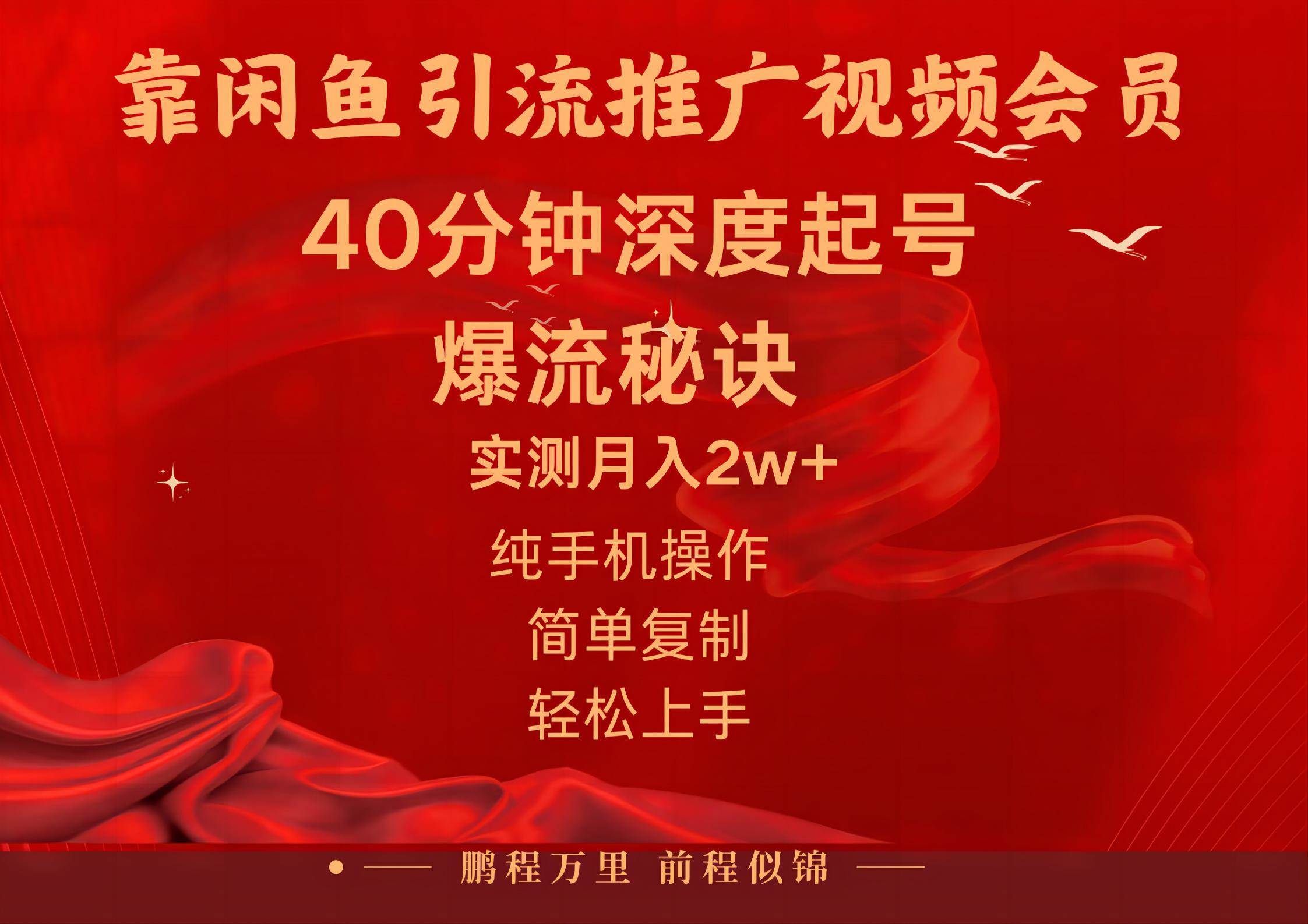 （10896期）闲鱼暴力引流推广视频会员，能做到日入2W+，操作简单-领学通
