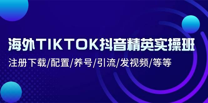 （10998期）海外TIKTOK抖音精英实操班：注册下载/配置/养号/引流/发视频/等等-领学通