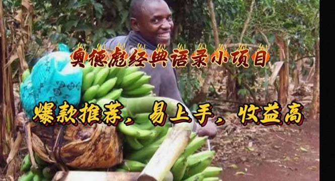 （11030期）奥德彪经典语录小项目，爆款推荐，易上手，收益高-领学通