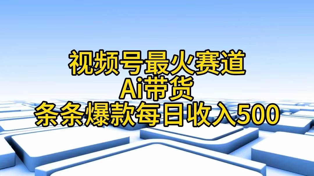（11038期）视频号最火赛道——Ai带货条条爆款每日收入500-领学通