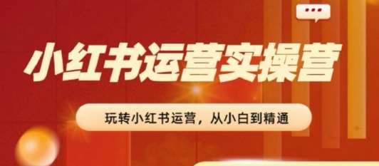 2024小红书运营实操营，​从入门到精通，完成从0~1~100-领学通