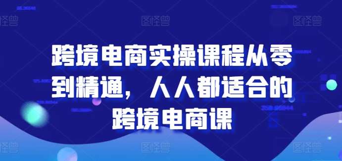 跨境电商实操课程从零到精通，人人都适合的跨境电商课-领学通