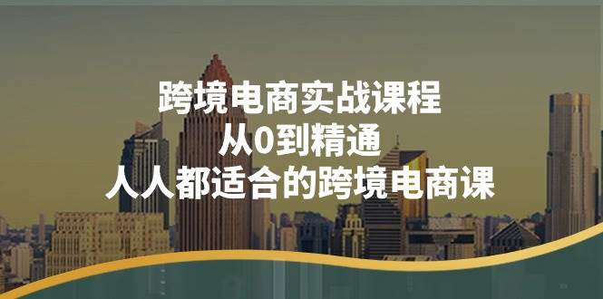 （11183期）跨境电商实战课程：从0到精通，人人都适合的跨境电商课（14节课）-领学通