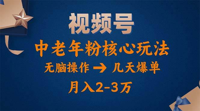 （11288期）视频号火爆玩法，高端中老年粉核心打法，无脑操作，一天十分钟，月入两万-领学通