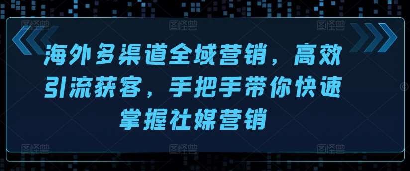海外多渠道全域营销，高效引流获客，手把手带你快速掌握社媒营销-领学通