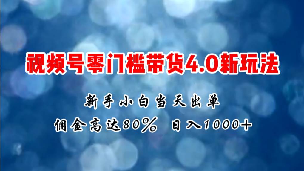 （11358期）微信视频号零门槛带货4.0新玩法，新手小白当天见收益，日入1000+-领学通