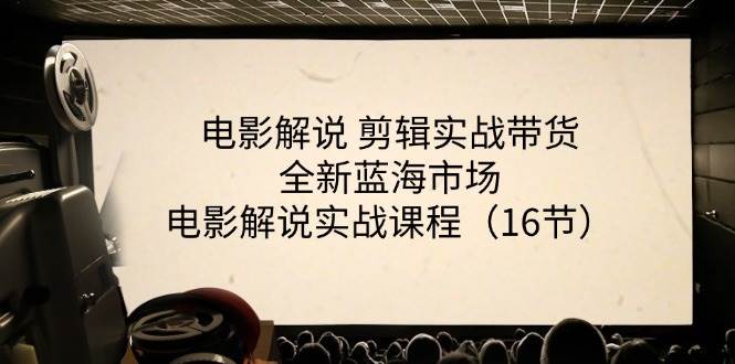 （11367期）电影解说 剪辑实战带货全新蓝海市场，电影解说实战课程（16节）-领学通