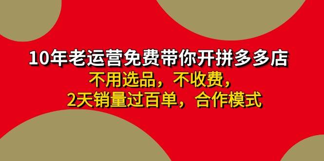 （11576期）拼多多-合作开店日入4000+两天销量过百单，无学费、老运营教操作、小白…-领学通