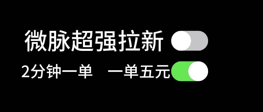 （11580期）微脉超强拉新， 两分钟1单， 一单利润5块，适合小白-领学通