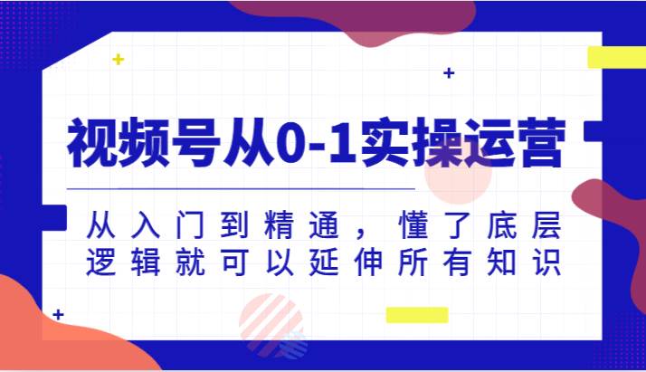 视频号从0-1实操运营，从入门到精通，懂了底层逻辑就可以延伸所有知识（更新2024.7）-领学通