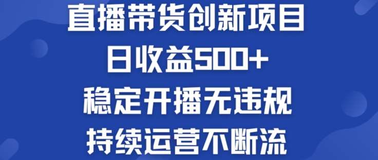 淘宝无人直播带货创新项目：日收益500+  稳定开播无违规  持续运营不断流【揭秘】-领学通