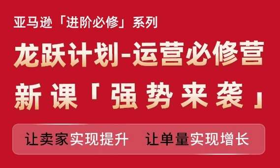 亚马逊进阶必修系列，龙跃计划-运营必修营新课，让卖家实现提升 让单量实现增长-领学通
