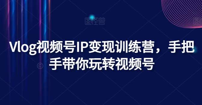 Vlog视频号IP变现训练营，手把手带你玩转视频号-领学通