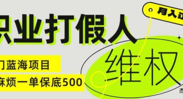 职业打假人电商维权揭秘，一单保底500，全新冷门暴利项目【仅揭秘】-领学通