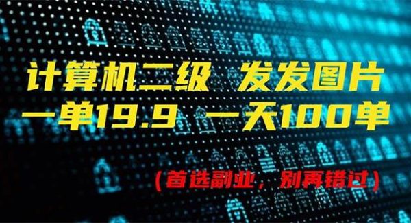 （11715期）计算机二级，一单19.9 一天能出100单，每天只需发发图片（附518G资料）-领学通