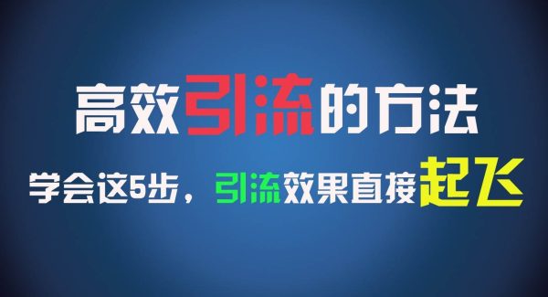 高效引流的方法，可以帮助你日引300+创业粉，一年轻松收入30万，比打工强太多！-领学通
