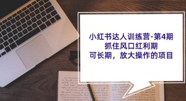 （11837期）小红书达人训练营-第4期：抓住风口红利期，可长期，放大操作的项目-领学通