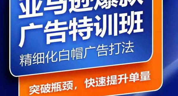 亚马逊爆款广告特训班，快速掌握亚马逊关键词库搭建方法，有效优化广告数据并提升旺季销量-领学通