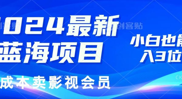（11894期）2024最新蓝海项目，0成本卖影视会员，小白也能日入3位数-领学通