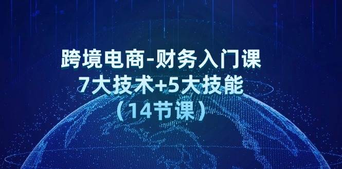 （12047期）跨境电商-财务入门课：7大技术+5大技能（14节课）-领学通