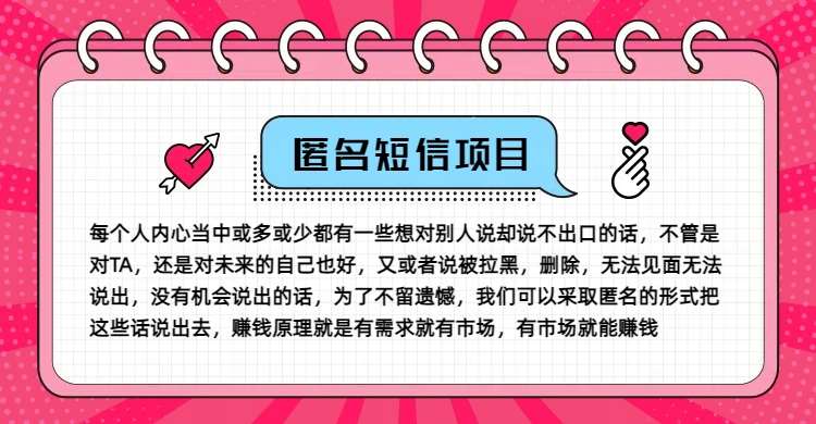 冷门小众赚钱项目，匿名短信，玩转信息差，月入五位数【揭秘】-领学通