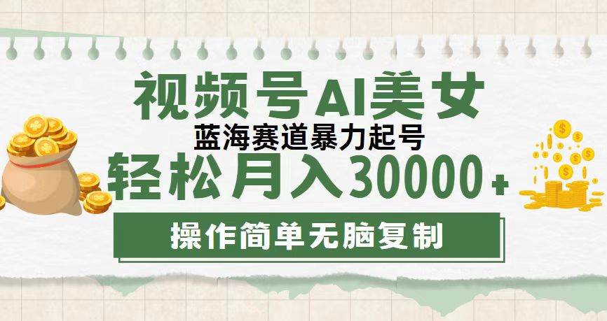 （12087期）视频号AI美女跳舞，轻松月入30000+，蓝海赛道，流量池巨大，起号猛，无…-领学通