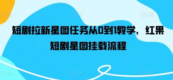 短剧拉新星图任务从0到1教学，红果短剧星图挂载流程-领学通