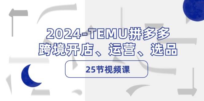 （12106期）2024-TEMU拼多多·跨境开店、运营、选品（25节视频课）-领学通