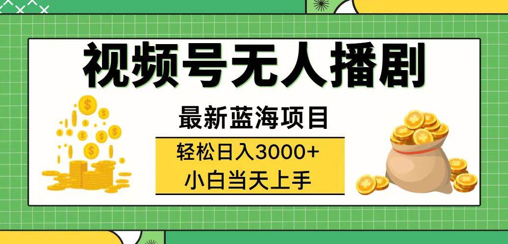 （12128期）视频号无人播剧，轻松日入3000+，最新蓝海项目，拉爆流量收益，多种变…-领学通