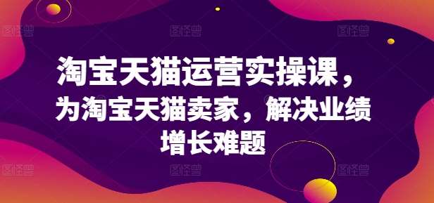淘宝天猫运营实操课，为淘宝天猫卖家，解决业绩增长难题-领学通