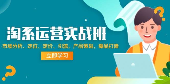 （12186期）淘系运营实战班：市场分析、定位、定价、引流、产品策划，爆品打造-领学通