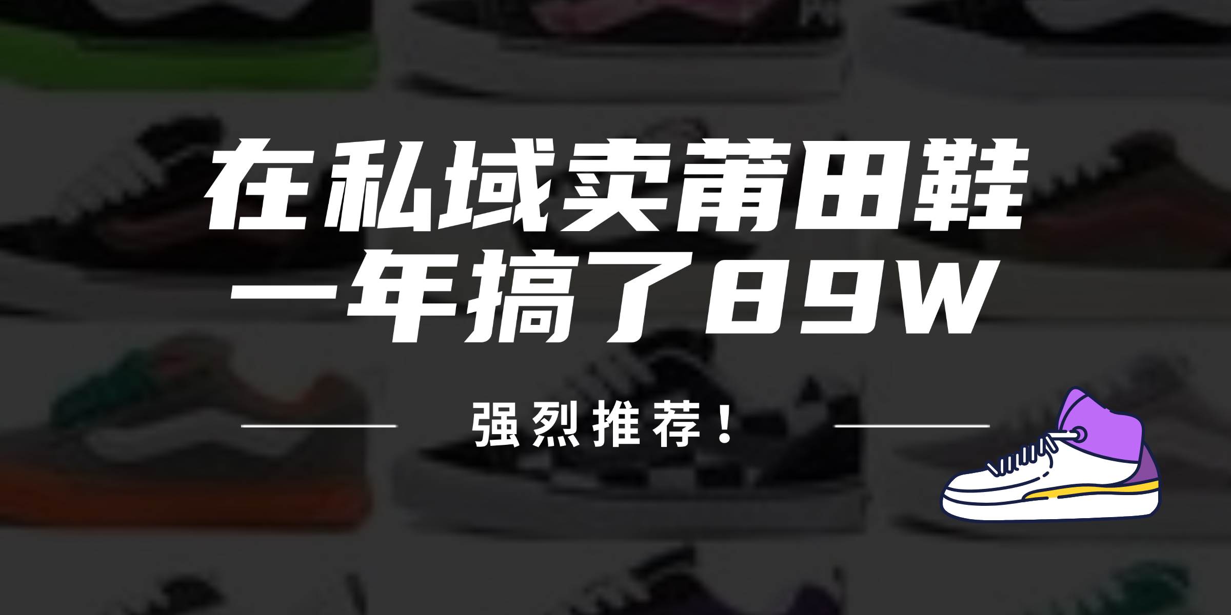 （12370期）24年在私域卖莆田鞋，一年搞了89W，强烈推荐！-领学通